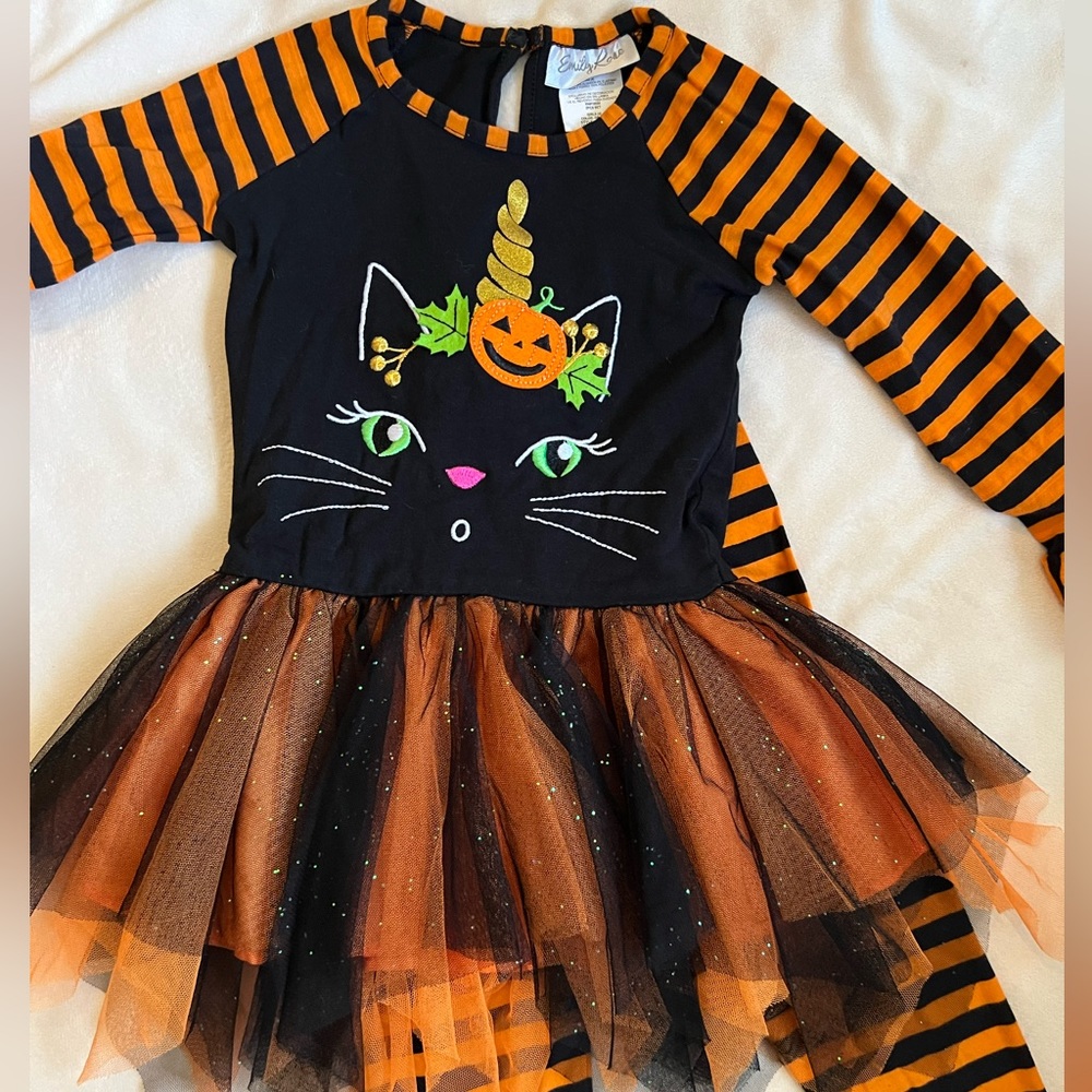 Halloween witch unicorn kitty cat outfit